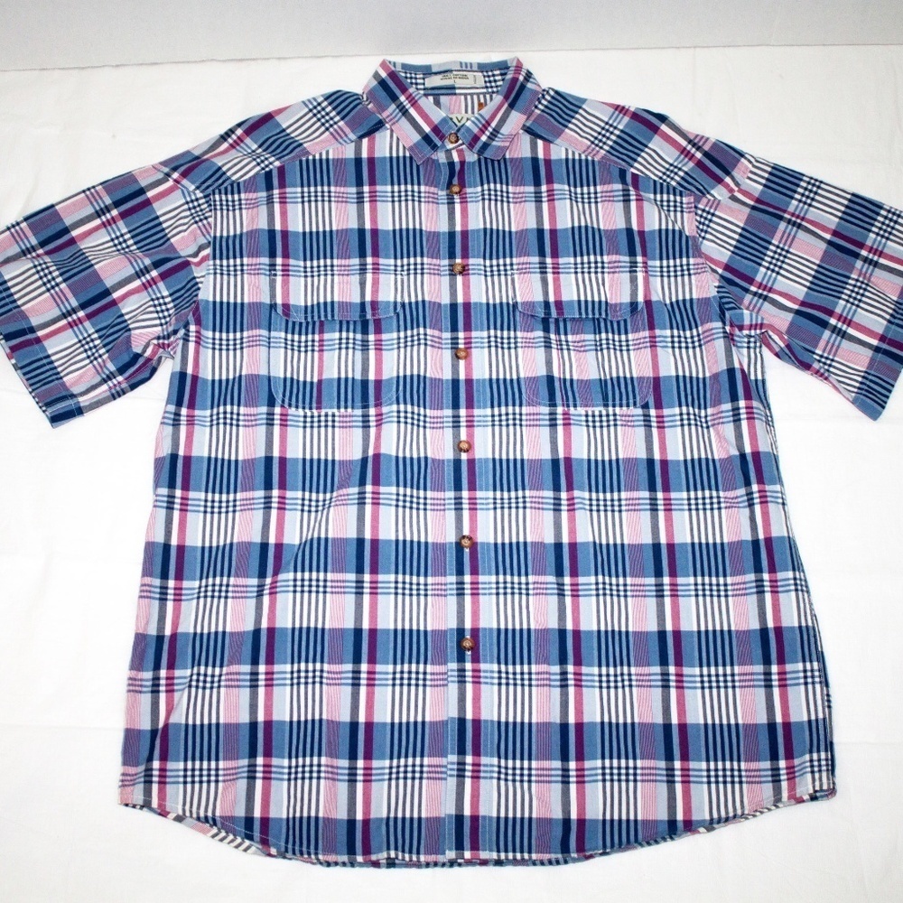 Orvis Mens Short‎ Sleeve Button Front Shirt